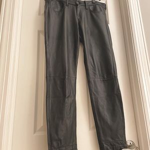 Rag & Bone Leather Straight Pant